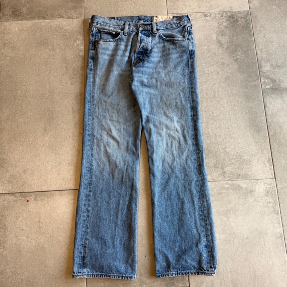 Vintage Y2K Hollister Hermosa Low Rise Bootcut Blue Jeans Mens 32x32 Button Fly